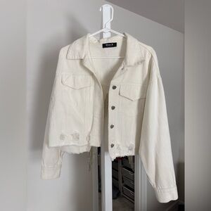 women’s fringe Jean jacket size s